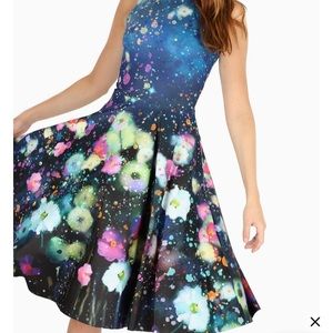 ISO Dreaming in Twilight Watercolors Midi Dress